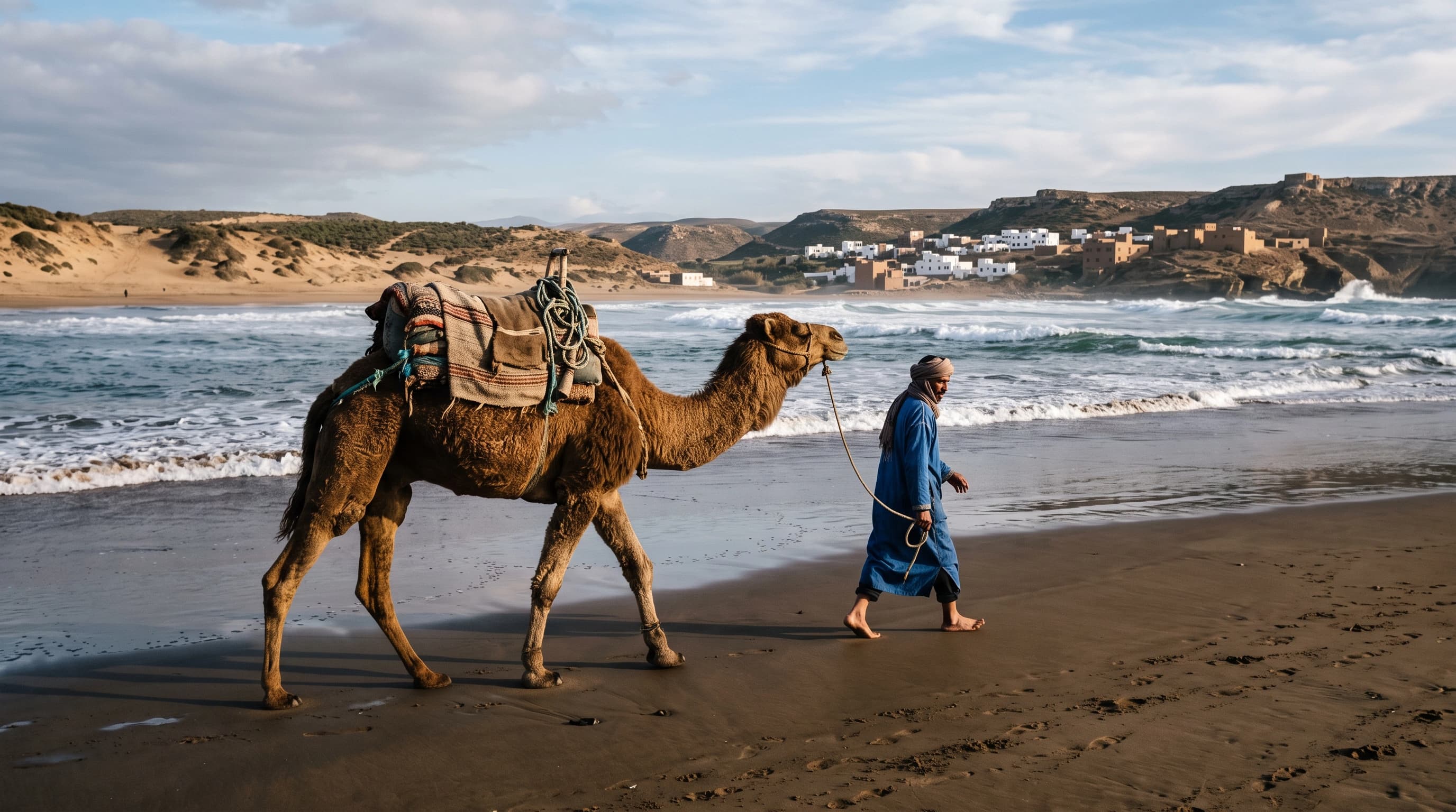 Camel walk near Sidi R'bat