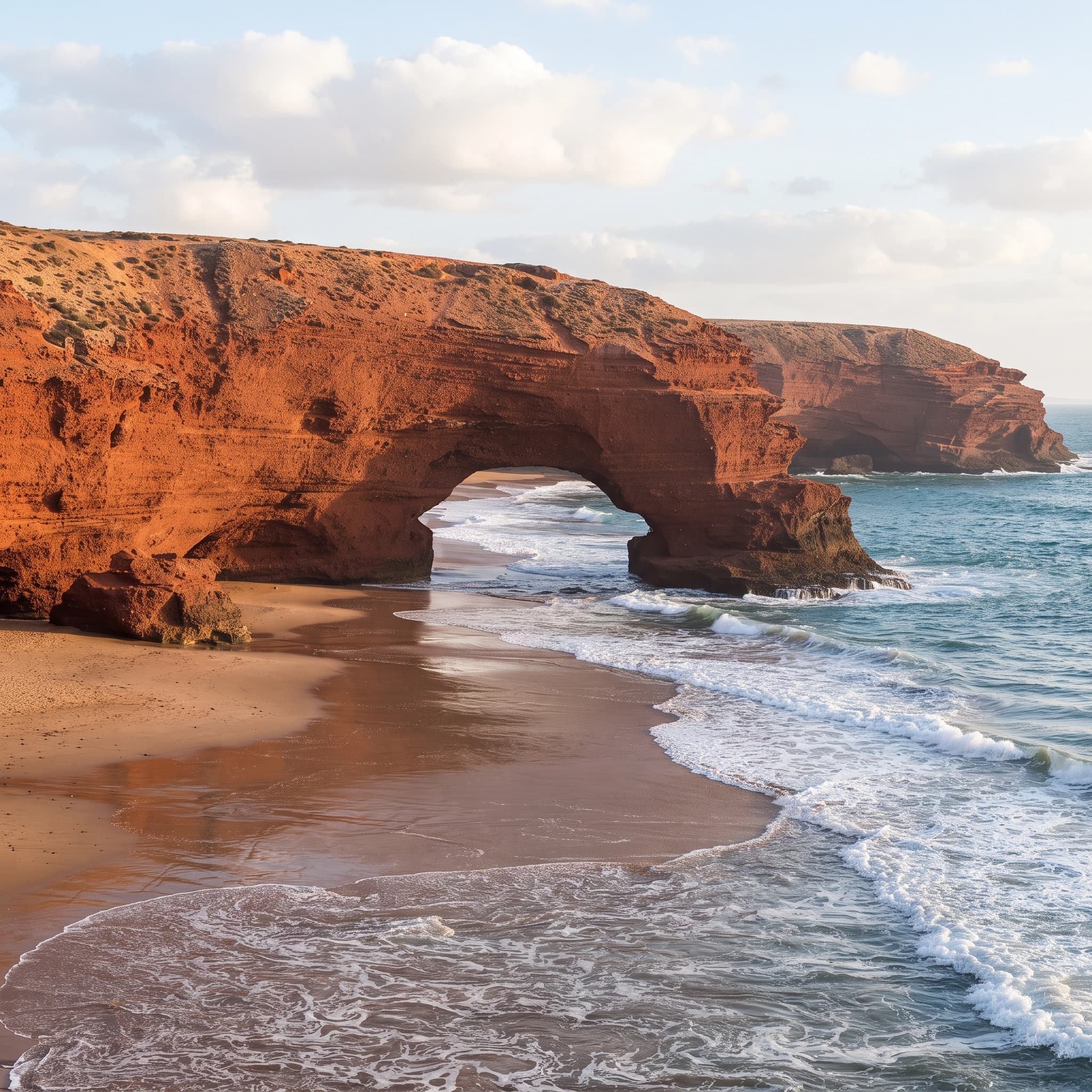 Legzira red cliffs & Atlantic arches