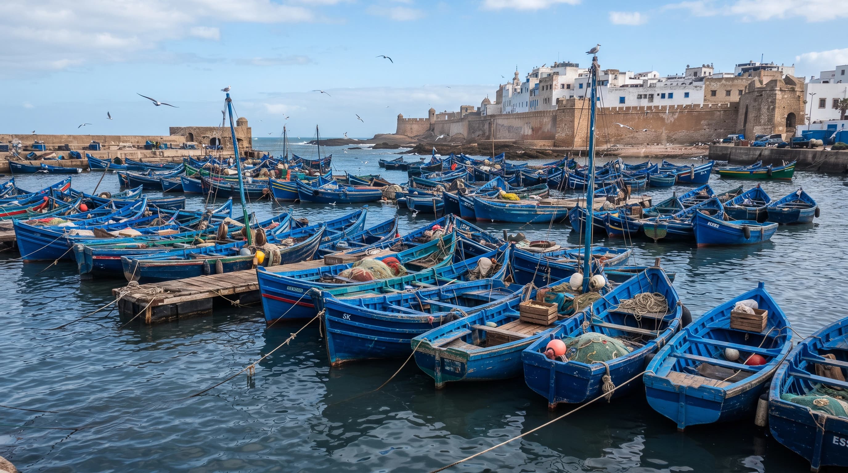 Fishing boats in Essaouira